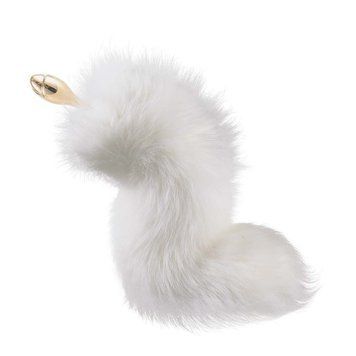 Металлическая анальная пробка Лисий хвост LOCKINK SEVANDA White Fox-Tail Anal Rose-shape Plug SX0866 фото Купить   LOCKINK (Китай) 2 494 грн