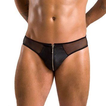 Мужские слипы на молнии Passion 042 SLIP TIMMY S/M Black, экокожа, сетка SO7598 фото Купить   Passion (Польща) 1 468 грн