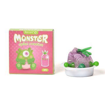 Насадка на член Recare Green Monster Spike Condom (презерватив з рядом кульок і вусиками на кінчику) SX3353 фото Купити Насадка на член Recare Green Monster Spike Condom (презерватив з рядом кульок і вусиками на кінчику)  Recare (Китай) 69 грн