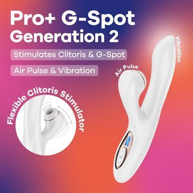 Вакуумний вібратор-кролик Satisfyer Pro+ G-Spot Generation 2 White SX4315 фото Купити Вакуумний вібратор-кролик Satisfyer Pro+ G-Spot Generation 2 White  Satisfyer  2 799 грн
