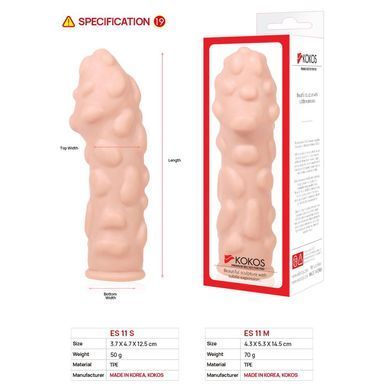 Насадка на член Kokos Extreme Sleeve ES.11 розмір M, потовщувальна, стимулюючий рельєф SO2491 фото Купити Насадка на член Kokos Extreme Sleeve ES.11 розмір M, потовщувальна, стимулюючий рельєф  Kokos (Південна Корея) 489 грн