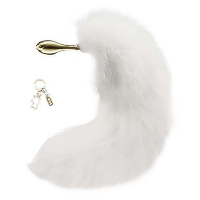 Металева анальна пробка Лисячий хвіст LOCKINK SEVANDA White Fox-Tail Anal Rose-shape Plug SX0866 фото Купити Металева анальна пробка Лисячий хвіст LOCKINK SEVANDA White Fox-Tail Anal Pear-shape Plug  LOCKINK (Китай) 2 494 грн