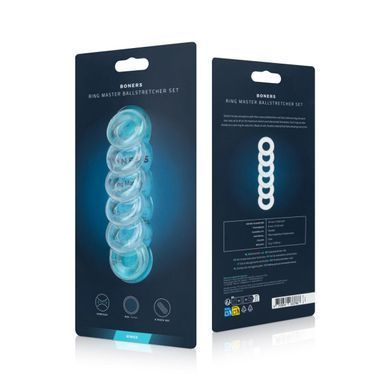 Набір кілець для яєчок Boners Ring Master Ballstretcher Set SX3904 фото Купити Набір кілець для яєчок Boners Ring Master Ballstretcher Set  Boners  999 грн