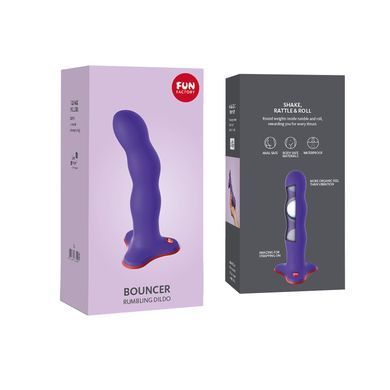 Фалоімітатор Fun Factory BOUNCER, фіолетовий, кульки всередині, ефект вібрації, діаметр 3,9 см SX0997 фото Купити Фалоімітатор Fun Factory BOUNCER, фіолетовий, кульки всередині, ефект вібрації, діаметр 3,9 см  Fun Factory (Німеччина) 2 531 грн