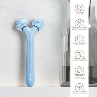 Електронний ультразвуковий ролик для обличчя GESKE Sonic Facial Roller 4в1 aquamarine HB0182 фото Купити Електронний ультразвуковий ролик для обличчя GESKE Sonic Facial Roller 4в1 aquamarine  GESKE 1 699 грн