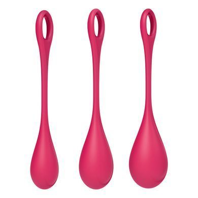 Набор йони бусин Satisfyer Yoni Power 1 Red, диаметр 2-2,5-3см, вес 22-46-74гр SO5547 фото Купить   Satisfyer (Німеччина) 951 грн