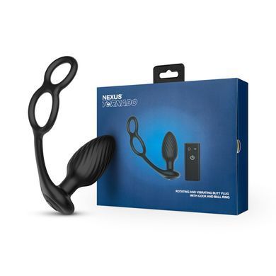 Анальная вибропробка Nexus Tornado Cock and Ball Ring SX2416 фото Купить   Nexus (Великобританія) 3 510 грн