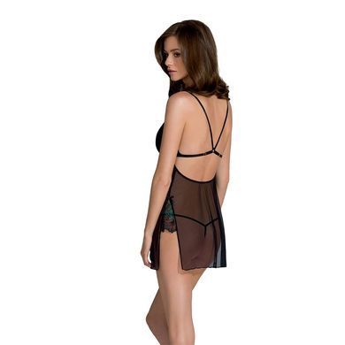 Сорочка Passion DELIENA CHEMISE L/XL black, стрінги із заниженою талією SO8418 фото Купити Сорочка Passion DELIENA CHEMISE L/XL black, стрінги із заниженою талією  Passion (Польща) 2 457 грн