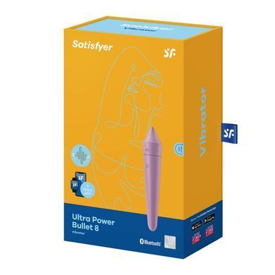 Смарт-мінівібратор Satisfyer Ultra Power Bullet 8 Lilac SO5438 фото Купити Смарт міні-вібратор Satisfyer Ultra Power Bullet 8 Turquoise  Satisfyer (Німеччина) 1 376 грн