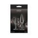 Набор анальных пробок NS Novelties Rear Assets - Tapered Trainer Kit - Gunmetal - Black SX4384 фото 4