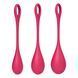 Набор йони бусин Satisfyer Yoni Power 1 Red, диаметр 2-2,5-3см, вес 22-46-74гр SO5547 фото 3