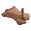 Торс з фалоімітатором на присосці SilexD Apollo L Male Torso Caramel