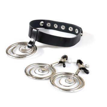Набор чокер + зажимы Art of Sex - Choker and Nipple clamps Triada, цвет черный SO9997 фото Купить   Art of Sex  905 грн