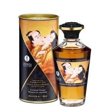 Разогревающее масло Shunga Aphrodisiac Warming Oil - Caramel Kisses (100 мл) без сахара, вкусный SO2501 фото Купить   Shunga (Канада) 1 145 грн