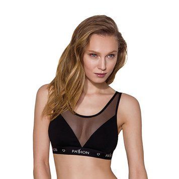 Топ с прозрачной вставкой Passion PS002 TOP S, black SO4201 фото Купить Топ с прозрачной вставкой Passion PS002 TOP L, black  Passion  842 грн