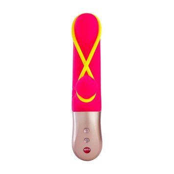 Мінівібратор-кролик зі стимулювальною стрічкою Fun Factory AMORINO pink/neon yellow, стрічка знімна SX0946 фото Купити Мінівібратор-кролик зі стимулювальною стрічкою Fun Factory AMORINO pink/neon yellow, стрічка знімна  Fun Factory (Німеччина) 2 956 грн