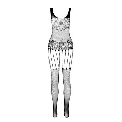 Бодистокинг Passion ECO BS001 One Size black, с доступом, имитация подвязок, флористический декор SO7065 фото Купить   Passion (Польща) 738 грн