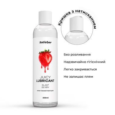 Лубрикант на водній основі Satisfyer Juicy Lubricant Blast Berry water based 300 мл SX2722 фото Купити Лубрикант на водній основі Satisfyer Juicy Lubricant Blast Berry water based 300 мл  Satisfyer  558 грн