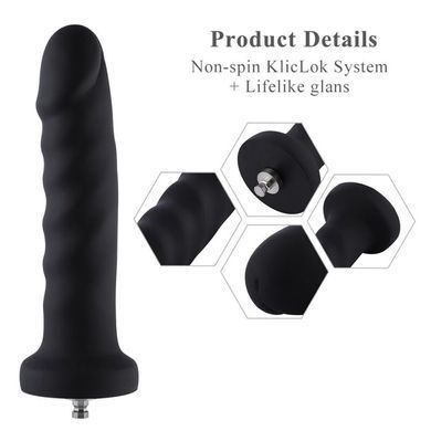 Силіконовий фалоімітатор для секс-машин Hismith 7.1&Prime; Anal Dildo Black, система KlicLok SO6201 фото Купити Силіконовий фалоімітатор для секс-машин Hismith 7.1&Prime; Anal Dildo Black, система KlicLok  Hismith (Китай) 1 819 грн