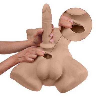 Торс з фалоімітатором на присосці SilexD Apollo L Male Torso Caramel SX0814 фото Купити Торс з фалоімітатором на присосці SilexD Apollo L Male Torso Caramel  SILEXD (Іспанія) 18 479 грн