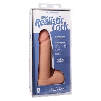 Фаллоимитатор Doc Johnson The Realistic Cock 8 inch White - ULTRASKYN, Vack-U-Lock, диаметр 5,1см SO1551 фото Купить   Doc Johnson (США) 4 139 грн
