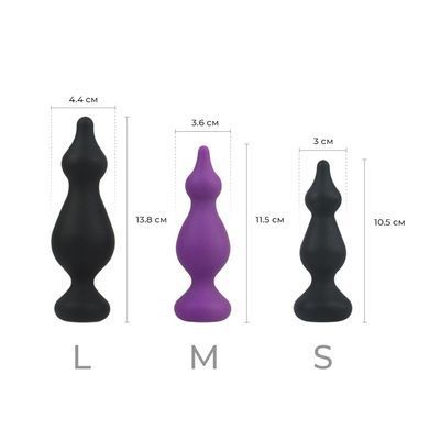 Анальна пробка Adrien Lastic Amuse Big Black (L) з двома переходами, макс. діаметр 4,4 см AD20269 фото Купити Анальна пробка Adrien Lastic Amuse Big Black (L) з двома переходами, макс. діаметр 4,4 см  Adrien Lastic 951 грн