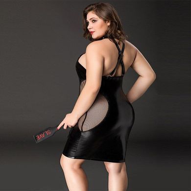 Эротическое платье JSY &laquo;Соблазнительная Мила&raquo; Plus Size Black, прозрачные вставки, стрепы, халтер SO8366 фото Купить   JSY (Китай) 1 579 грн