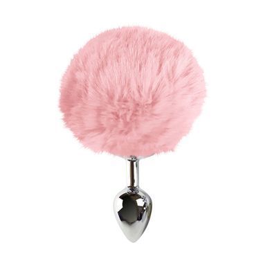 Металлическая анальная пробка М Art of Sex - Metal Butt plug Rabbit Tail Soft pink, диаметр 3,4 см SO6692 фото Купить   Art of Sex  553 грн