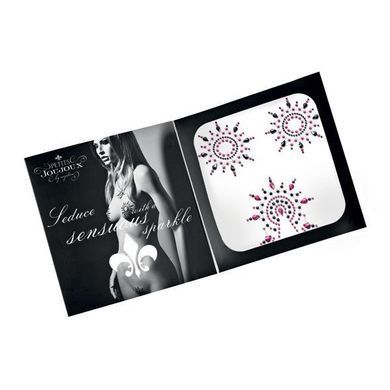 Пэстис из кристаллов Petits Joujoux Gloria set of 3 - Black/Pink, украшение на грудь и вульву SO3131 фото Купить Пестис из кристаллов Petits Joujoux Gloria set of 3 - Black, украшение на грудь и вульву  Petits Joujoux  819 грн