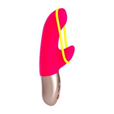 Мінівібратор-кролик зі стимулювальною стрічкою Fun Factory AMORINO pink/neon yellow, стрічка знімна SX0946 фото Купити Мінівібратор-кролик зі стимулювальною стрічкою Fun Factory AMORINO pink/neon yellow, стрічка знімна  Fun Factory (Німеччина) 2 956 грн