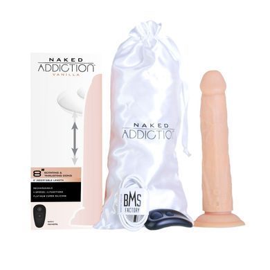 Фалоімітатор з ротацією та пульсацією Naked ADDICTION 8&Prime; Rotating & Thrusting Dong - Vanilla SX3928 фото Купити Фалоімітатор з ротацією та пульсацією Naked ADDICTION 8&Prime; Rotating & Thrusting Dong - Vanilla Фалоімітатор Naked ADDICTION 8&Prime; Rotating & Thrusting Dong - Vanilla &mdash; преміальна автоматична секс-іграшка з функціями ротації та thrusting-рухів для максимально реалістичної стимуляції. Модель оснащена дистанційним пультом, потужною присоскою та декількома режимами руху, що дозволяє адаптувати відчуття під будь-який настрій. Завдяки м&rsquo;якому platinum silicone та сумісності зі strap-on harness фалоімітатор чудово підходить як для соло використання, так і для парних ігор 😈 ADDICTION  4 349 грн