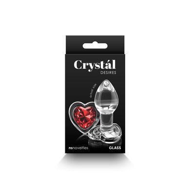 Скляна анальна пробка NS Novelties Crystal - Desires - Red Heart - Small SX4352 фото Купити Скляна анальна пробка NS Novelties Crystal - Desires - Red Heart - Small  NS Novelties (США) 579 грн