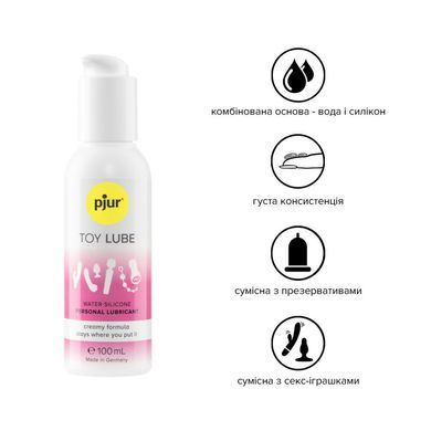 Крем-лубрикант pjur Toy Lube 100 мл, водно-силіконовий, тривале ковзання, підходить для секс-іграшок PJ13070 фото Купити Крем-лубрикант pjur Toy Lube 100 мл, водно-силіконовий, тривале ковзання, підходить для секс-іграшок  Pjur (Люксембург) 646 грн