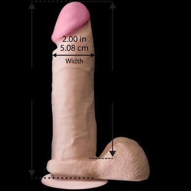 Фаллоимитатор Doc Johnson The Realistic Cock 8 inch White - ULTRASKYN, Vack-U-Lock, диаметр 5,1см SO1551 фото Купить   Doc Johnson (США) 4 139 грн
