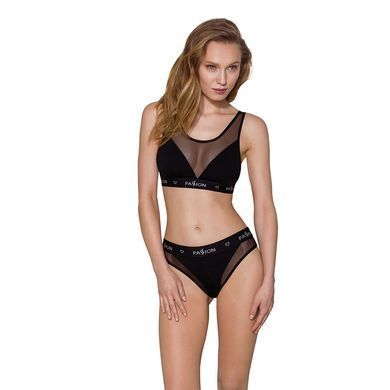 Топ с прозрачной вставкой Passion PS002 TOP S, black SO4201 фото Купить Топ с прозрачной вставкой Passion PS002 TOP L, black  Passion  842 грн