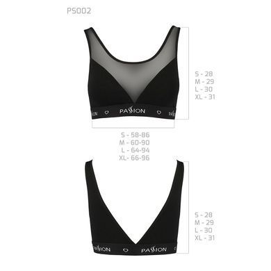 Топ с прозрачной вставкой Passion PS002 TOP S, black SO4201 фото Купить Топ с прозрачной вставкой Passion PS002 TOP L, black  Passion  842 грн