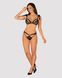 (SALE) Полупрозрачный эротический комплект Obsessive Obsessivia 2pcs set black S/M, бюстгальтер и трусики, SO7297 фото 3