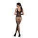 Бодистокинг Passion ECO BS001 One Size black, с доступом, имитация подвязок, флористический декор SO7065 фото 2