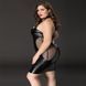 Эротическое платье JSY &laquo;Соблазнительная Мила&raquo; Plus Size Black, прозрачные вставки, стрепы, халтер SO8366 фото 3