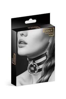 Чокер тройной с кольцом для поводка Bijoux Pour Toi - FETISH, экокожа SO1886 фото Купить   Bijoux Pour Toi  1 080 грн