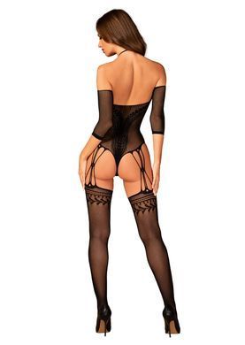 Нейлоновий бодістокінг з імітацією панчіх Obsessive Bodystocking G333 S/M/L, black, з доступом SO7699 фото Купити Нейлоновий бодістокінг з імітацією панчіх Obsessive Bodystocking G333 S/M/L, black, з доступом  Obsessive (Польща) 1 191 грн