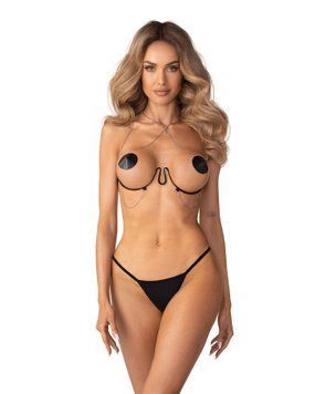 Прикраса на тіло Obsessive Lustique Black harness bra S/M/L SX3112 фото Купити Прикраса на тіло Obsessive Lustique Black harness bra S/M/L  Obsessive (Польща) 2 836 грн