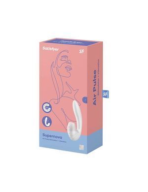 Вакуумний вібратор Satisfyer Supernova White, 2 положення ствола SO6109 фото Купити Вакуумний вібратор Satisfyer Supernova Old Rose, 2 положення стовбура  Satisfyer (Німеччина) 2 217 грн