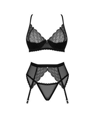 Комплект Obsessive Chemeris 3-pcs set XS/S, стрінги, пояс для панчіх, бюстгальтер SO9767 фото Купити Комплект Obsessive Chemeris 3-pcs set XS/S, стрінги, пояс для панчіх, бюстгальтер  Obsessive (Польща) 1 847 грн