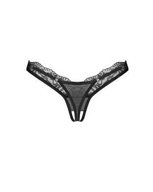 Трусики Obsessive Arrowel Black crotchless thongs S/M SX2582 фото Купити Трусики Obsessive Arrowel Black crotchless thongs S/M  Obsessive (Польща) 821 грн
