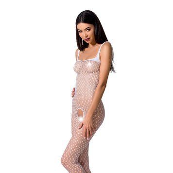 Бодистокинг Passion BS071 white, комбинезон на бретелях PBS071W фото Купить   Passion (Польща) 803 грн