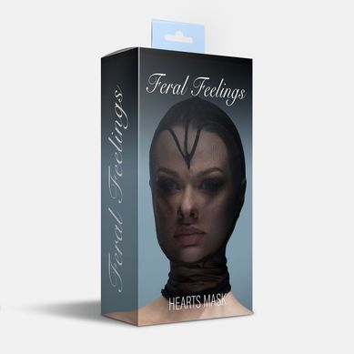 Маска сердце сетка с полностью закрытым лицом Feral Feelings - Hearts Mask Black/Black SO9293 фото Купить   Feral Feelings (Україна) 738 грн