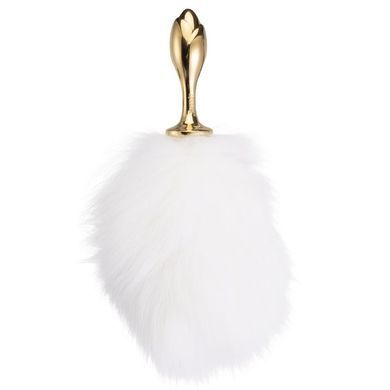 Металлическая анальная пробка Кроличий хвост LOCKINK SEVANDA White Bunny-Tail Anal Rose-shape Plug SX0867 фото Купить   LOCKINK (Китай) 1 200 грн