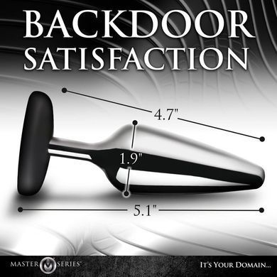Анальная пробка Master Series Butt Slut Metal & Silicone Butt Plug - Silver SX2225 фото Купить   Master Series (США) 2 300 грн