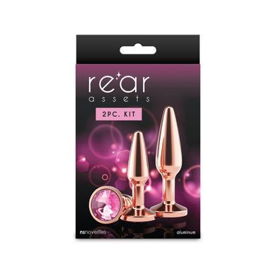Набір анальних пробок NS Novelties Rear Assets - Tapered Trainer Kit - Rose Gold - Pink SX4385 фото Купити Набір анальних пробок NS Novelties Rear Assets - Tapered Trainer Kit - Rose Gold - Pink  NS Novelties (США) 939 грн